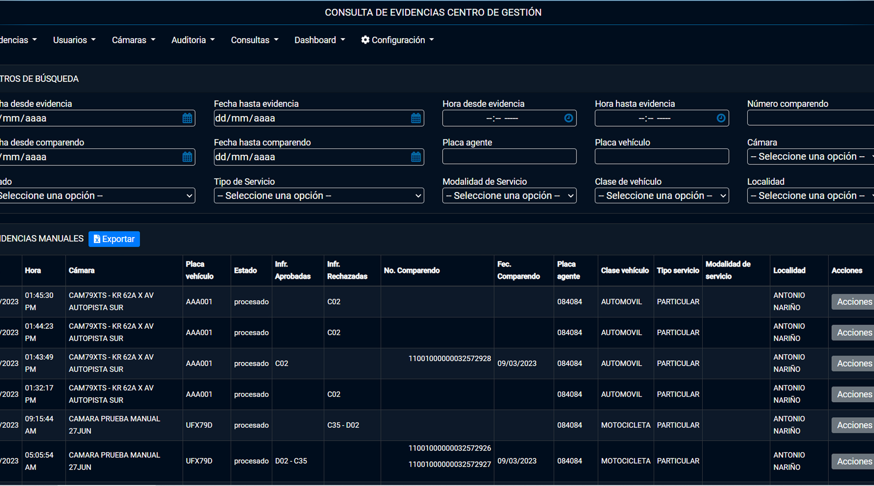 CPIT legacy evidence review screen showing usability issues