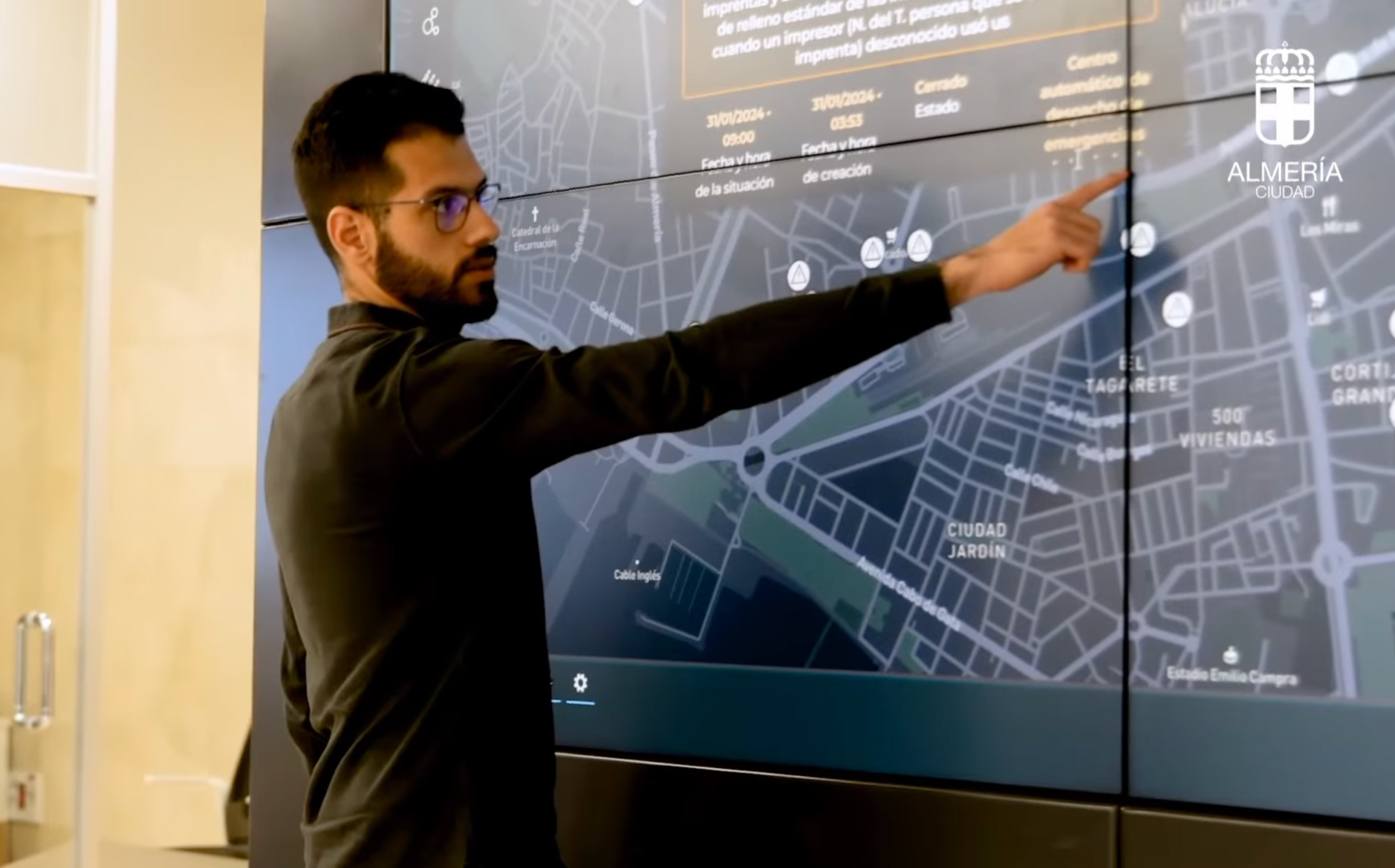 Almería Smart Mobility desktop dashboard for city officials