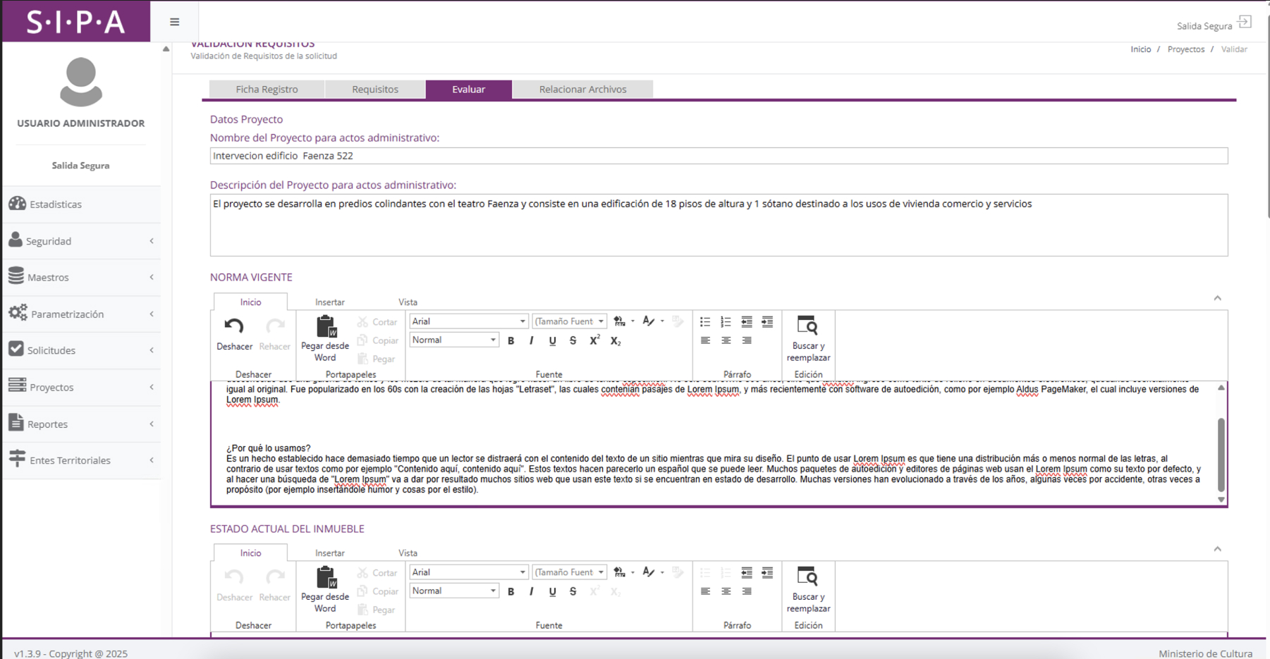 CPIT legacy evidence review screen showing usability issues